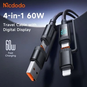 Mcdodo 36W 4 IN 1 60W Travel Data Cable Cord Fast Charging Digital Display Power - Picture 1 of 9