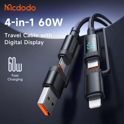 Mcdodo 36W 4 IN 1 60W Travel Data Cable Cord Fast Charging Digital Display Power - Image 1 of 4