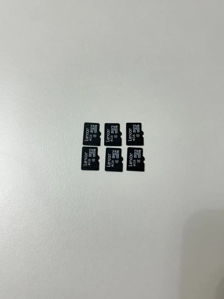 Used/ 6pcs authentic Lexar micro sd card 4GB for game consoles/ cameras - Image 1 of 1