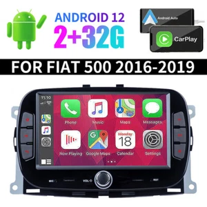 2+32B For 2016-2019 FIAT 500 Android 12 Carplay Car Radio Stereo GPS Navi Player - Foto 1 di 19