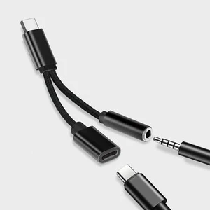 Câble audio répartiteur en Y USB C vers 3,5 mm et Type-C adaptateur auxiliaire casque - Photo 1 sur 15