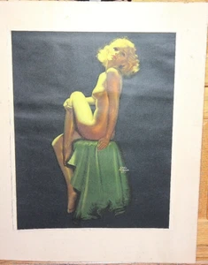 Original Marilyn Monroe Lithograph Print By Earl Moran 14" X 11" Matted 1953 - Picture 1 of 6