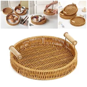 1Pcs Fruit Vegetable Cake Wicker Handwoven Rattan Basket - Picture 1 of 17