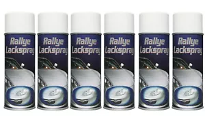 1 caja Rallye spray de pintura blanco brillo 6x400 ml aerosoles pintura de coche - Imagen 1 de 1