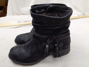 Born Women's Ouvea Ankle Booties Womens 6 M Black Casual Braided Corduroy Fold  - Picture 1 of 11