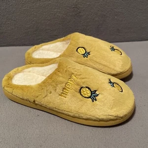Casual Happy Yellow Pineapple Embroidered Slipper Comfortable Shoe For Women - Picture 1 of 7