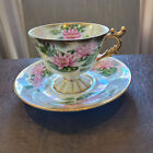 Ucagco Antique Japanese  July Water Lily Cup And Saucer