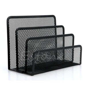 Desktop Mail Small File Holders Letter Container Metal Mesh Collection - Picture 1 of 8