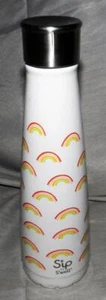 Botella de agua de acero inoxidable Sip by Swell 15 oz diseño arco iris blanca caliente/fría - Imagen 1 de 5