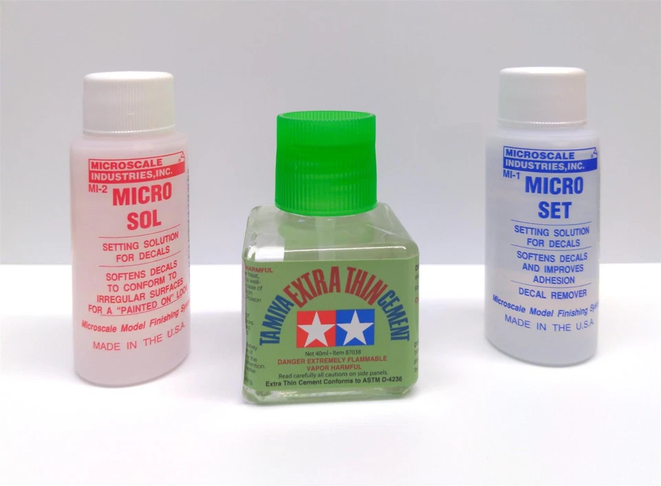 Bundle Tamiya Extra Thin cement + Microscale Micro Sol + Microscale Micro Set - Image 1 of 1