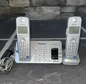 Panasonic KX-TGE270 2-Handsets Link2Cell Bluetooth Cordless Phone System w/cords - Picture 1 of 6