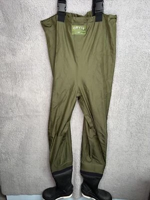 Orvis Chest Waders Dark Green Neoprene/Rubber Boots Fishing Small/Size W5 Womens - Image 1 of 4