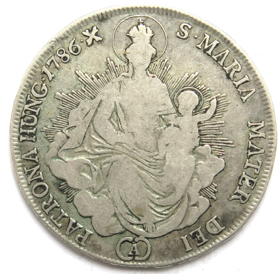[R3831] 1/2 Madonnentaler 1786 A, Rdr, Joseph II (1780-1790) - Image 1 of 2