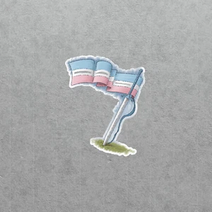Transgender Pride Flag Sticker - Retro Vintage Style Vinyl Decal #3660 - Picture 1 of 1