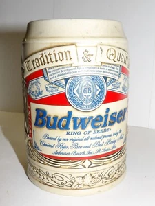 Budweiser Label Stein Collectors Beer Mug Anheuser Busch 1995 No Box - Picture 1 of 10
