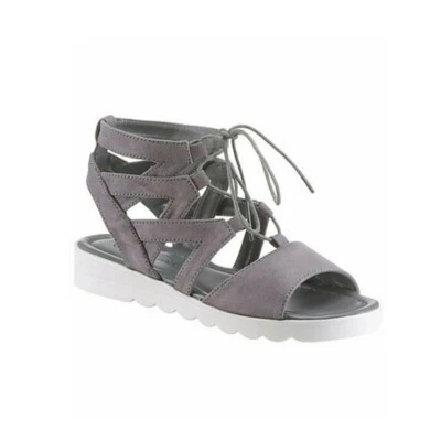 City Walk Damen Römersandale Sandale Römer Sandalette Sommerschuhe Grau