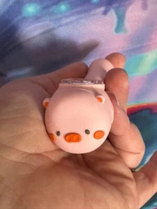 SILICONE HAND SMOKING PIPE TOBACCO GLASS BOWL  Pig - Picture 1 of 2