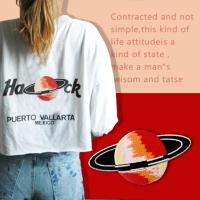 Embroidered Sew On Iron On Patches Biker Back Badges Planets Appliques Fabric - Image 1 of 4