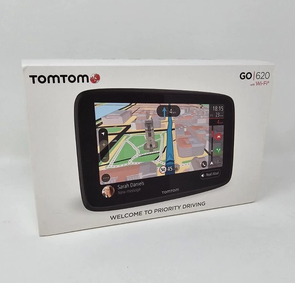 TomTom GO 620 6 Zoll Weltkarte PKW Navigation GPS Lifetime TMC HD-Traffic EU - Bild 1 von 2