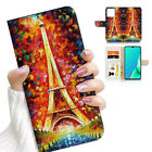 ( For iPhone 14 Pro Max ) Wallet Flip Case Cover PB23414 Eiffel Tower Paris