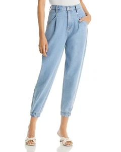 Aqua Women's High Rise Balloon Jeans in Light Wash Blue Size 25 27x27 B4HP $88 - Picture 1 of 3