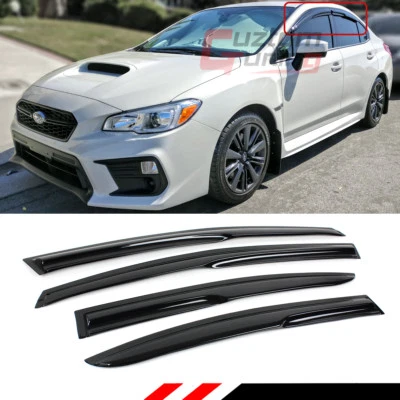 PARA SUBARU WRX STI VA 2015-2021 3D ESTILO ONDULADO VENTANA VISERA PROTECTOR CONTRA LA LLUVIA DEFLECTOR Foto 1 de 4
