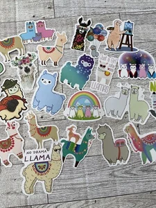 STICKERS Set Of 25 Festive Llama Stickers st689 - Picture 1 of 4
