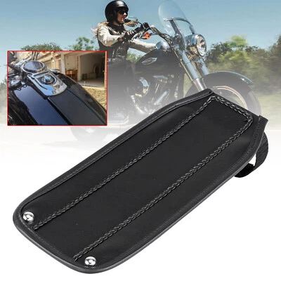 PU Black Gas Tank Panel Bib For Harley Electra Glide FLH FLHS Softail FXSTC FXST Foto 1 de 4
