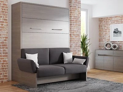 Schrankbett / Wandbett / Klappbett- mit Sofa WBS 1 Soft160 x 200cm Chateau Eiche - Bild 1 von 4