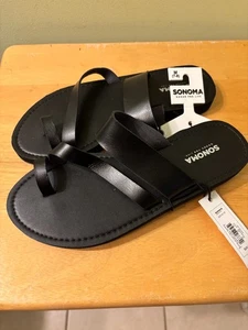 Sonoma Goods For Life sandali con zeppa ad anello punta neri taglia M 7/8 - Foto 1 di 5