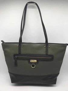 Pre-Owned Stone Mountain Green Pebbled Shoulder Bag - Picture 1 of 6