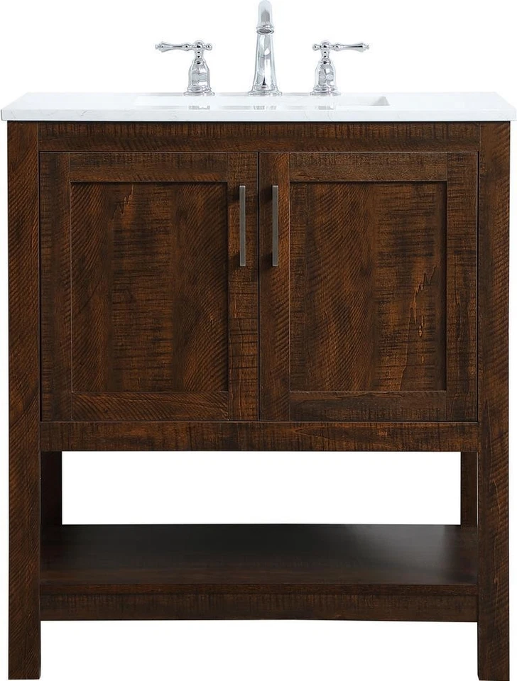 Elegante tocador de baño espresso de 30 pulgadas Foto 1 de 1