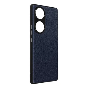 Honor 70 Real Textured Leather Case PC Rigid Ultra-thin Navy - Picture 1 of 6