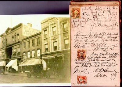 1866-67 Handwritten Revenue Stamp Journal Woolsey & Sons Brooklyn NY Sloane Co. - Image 1 of 4