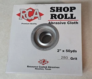 RCA Shop Roll Abrasive Cloth 2" x 50 Yds ~ 280 Grit ~ Premium Quality - Picture 1 of 2
