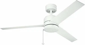 KICHLER 339629MWH ARKWET 52" VENTILADOR DE TECHO EXTERIOR CON CADENA DE TRACCIÓN, BLANCO MATE - Imagen 1 de 4