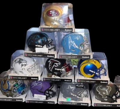 NFL *SUPERSTAR* Mini Capacete Autografado Caixa Mistério - LIMITADO A 10 - JERRY ARROZ - Imagem 1 de 4