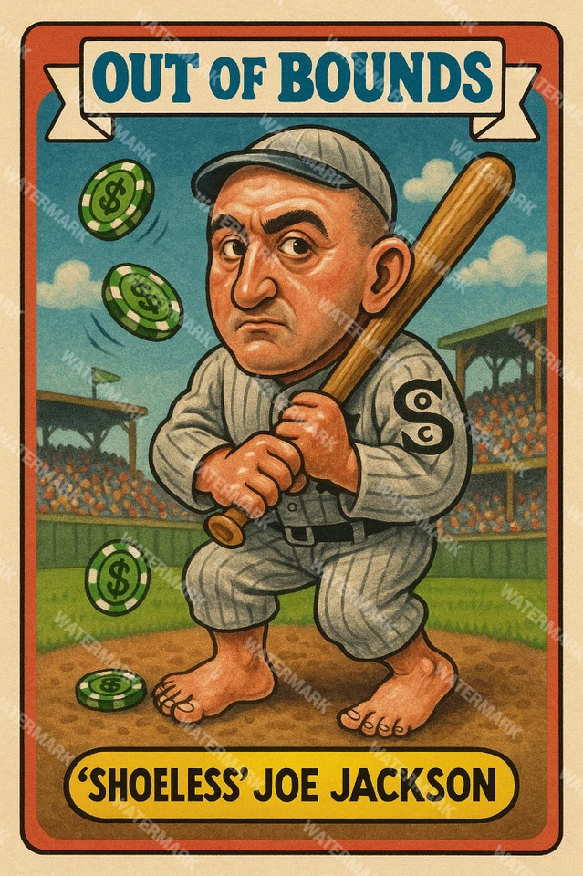 Foto GX33 Shoeless Joe Jackson Out of Bounds Black Sox12x18 16x24 Foto 1 de 1