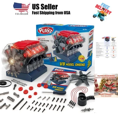 V8 Combustion Engine Model Kit That Runs - Build Your Own STEM Mini V8 Model ... - Image 1 of 4