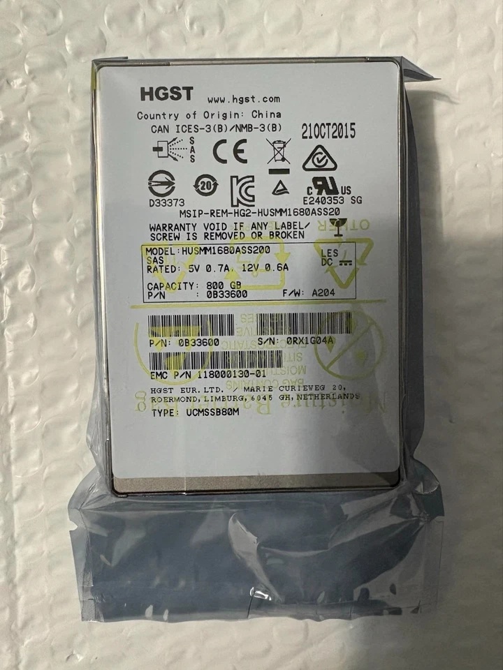 HGST HUSMM1680ASS200 800GB SAS 2.5 inch Internal SSD 12Gbps Enterprise - Image 1 of 2