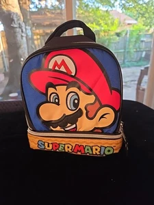 Nintendo Super Mario Soft Sided Double Compartment Lunch Box/Bag Insulated 10" - Picture 1 of 6