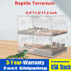 4-Grid Acrylic Reptile Terrarium Cage Lizard Tank Climbing Spider Snake Pet Box