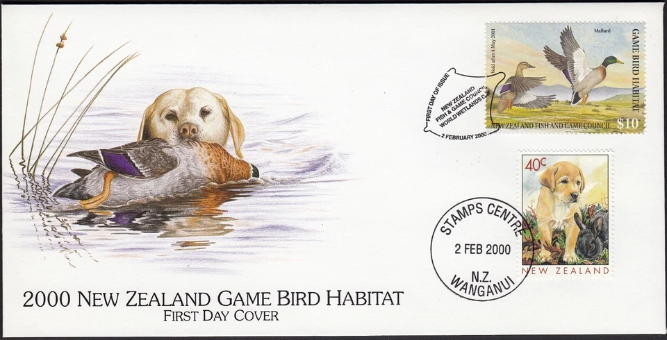 NEW ZEALAND 2000 Game Bird Habitat $10 Mallard on FDC - Image 1 of 1