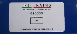 PT TRAINS #820008 HO 20 ' CONTAINER TEX #TEMU 431746 8 - Picture 1 of 9