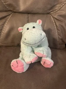 Ty Pluffies TUBBY the Hippo Plush 9" Mint Green Beanbag Lovey 2002 - Picture 1 of 6