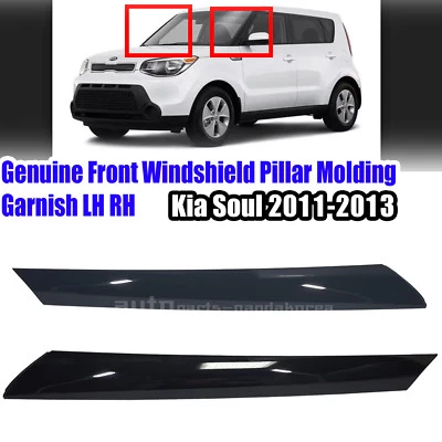 Decoración de moldura de pilar de parabrisas delantero genuino para LH RH 2EA KIA SOUL 2012-2013 Foto 1 de 4
