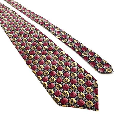 Bill Blass Mens Designer Necktie Purple Tan Accessory Office Work Casual Gift - Image 1 of 4