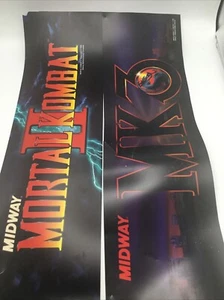 Original Mortal Kombat II 2 And MK3 Arcade Marquee 25" x 7.5" - Picture 1 of 3