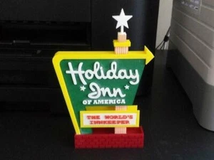 1-160TH N SCALE 3D PRINTED HOLIDAY INN MOTEL SIGN - Picture 1 of 2