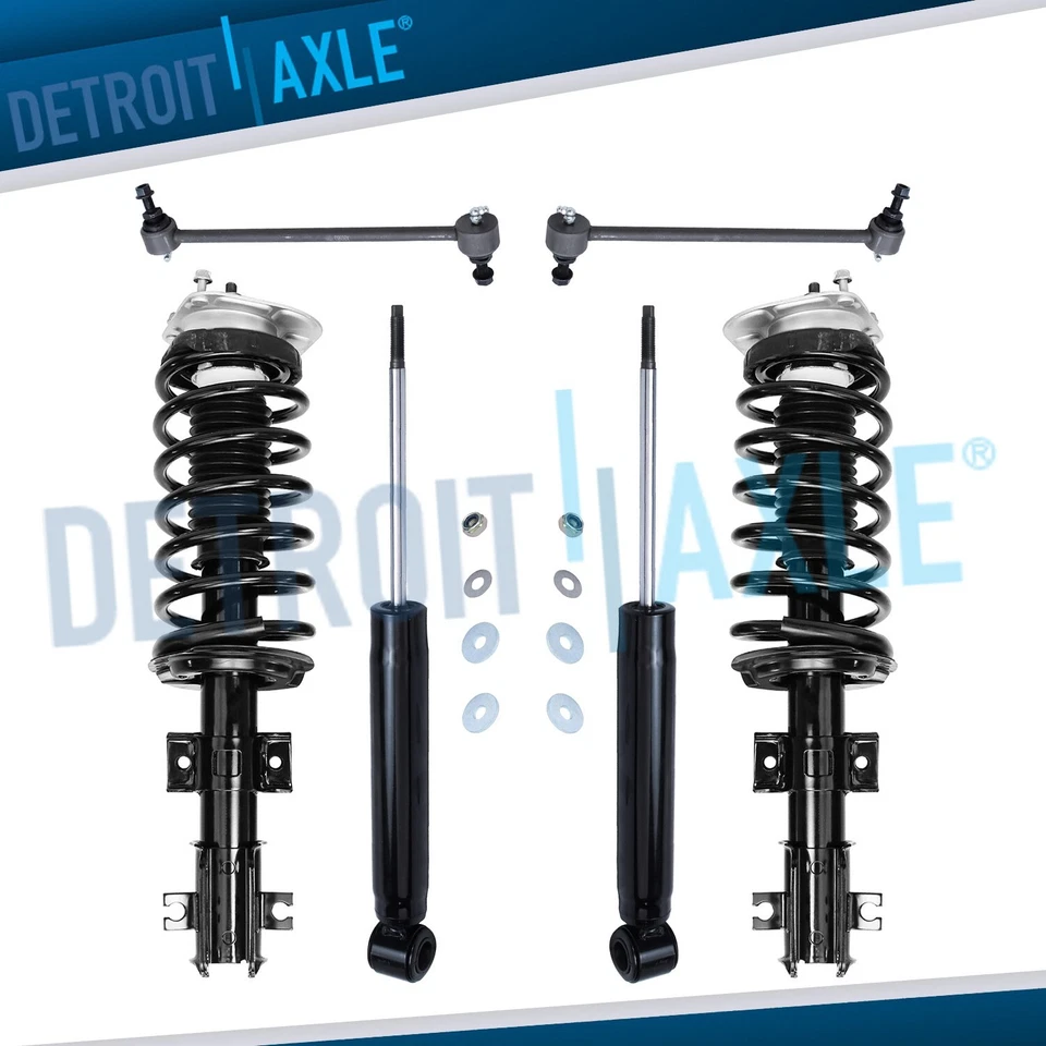 FWD Front Struts Rear Shock Absorbers Sway Bars for 1993-2000 Volvo S70 C70 850 - Изображение 1 из 4